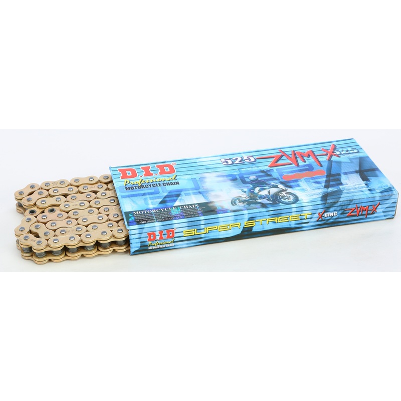 D.I.D SUPER STREET 525ZVMXG-25FT X-RING CHAIN GOLD 525ZVMXG25F