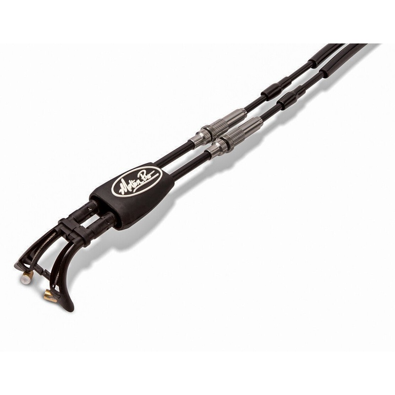 MOTION PRO REV2 BLACK VINYL THROTTLE PUSH-PULL CABLE SET 01-1307
