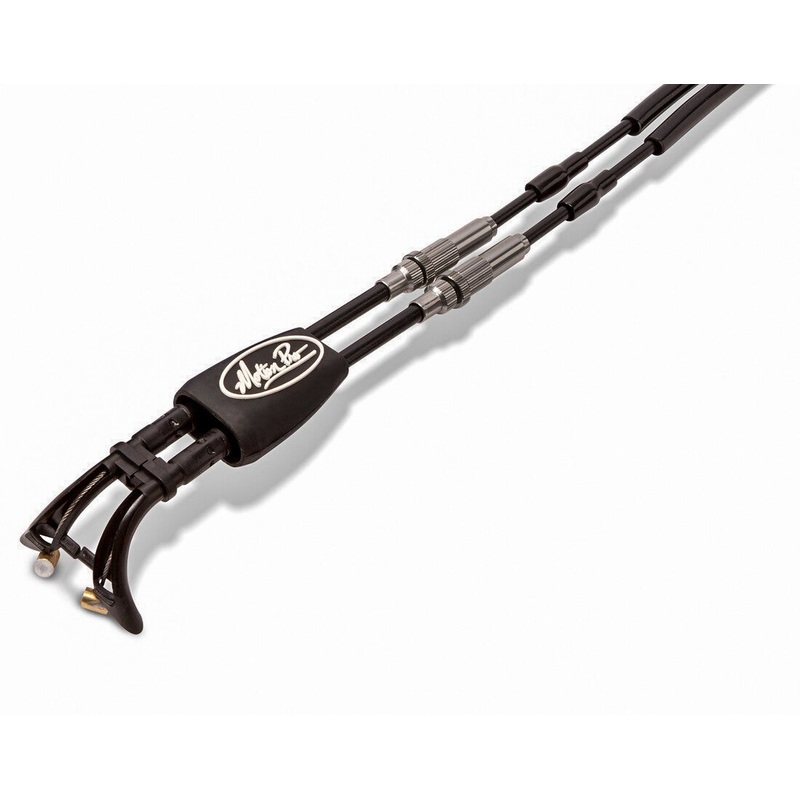 MOTION PRO REV2 BLACK VINYL THROTTLE PUSH-PULL CABLE SET 01-1318