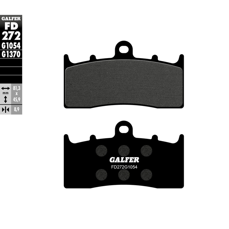 GALFER BRAKE PADS SEMI METALLIC FD272G1054 FD272G1054