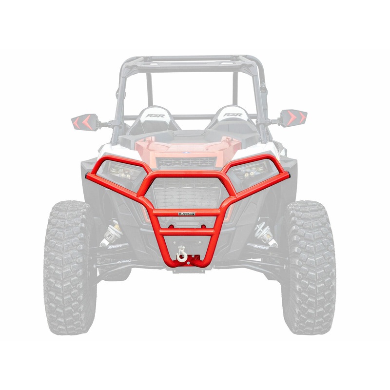 SuperATV Front Brush Guard Bumper for Polaris RZR 900 / S 900 (2015+) - RED