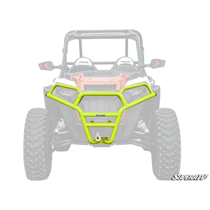 SuperATV Heavy Duty Front Bumper for Polaris RZR S 1000 / S4 1000 - Lime Squeeze