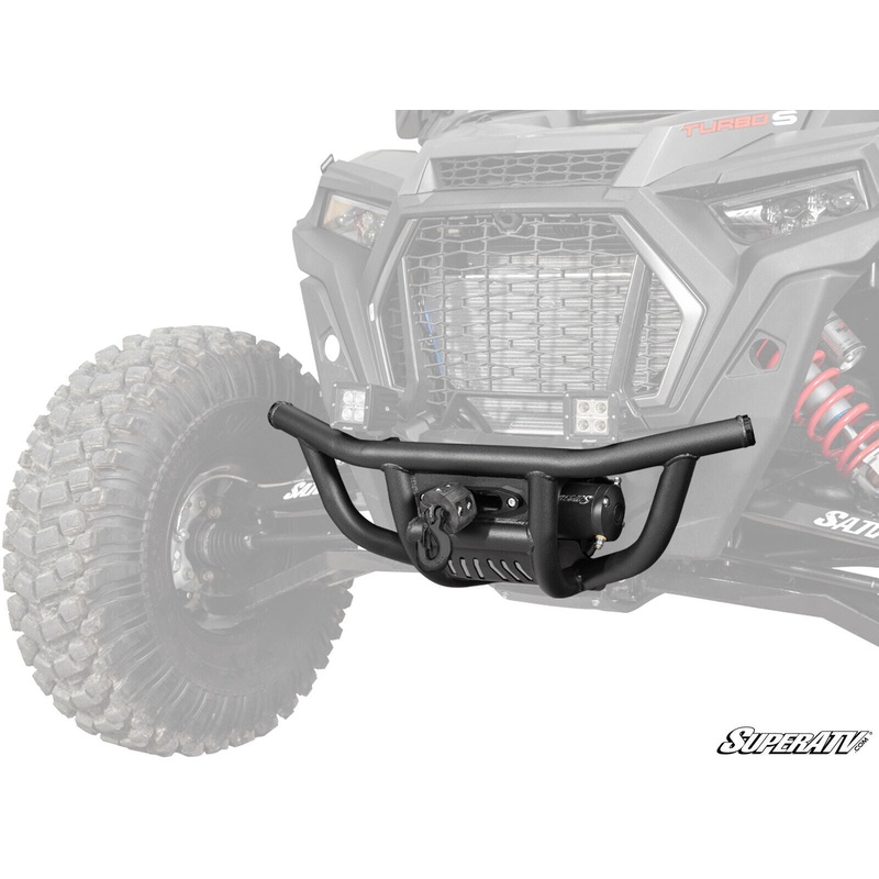 SuperATV Winch Ready Front Bumper for Polaris RZR XP Turbo S (2018+) - Black