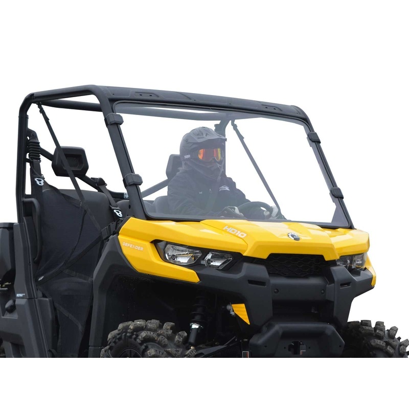 SuperATV Can-Am Defender HD Heavy Duty Scratch Resistant Full Windshield