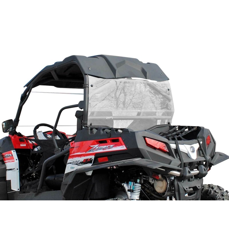 SuperATV Clear Polycarbonate Rear Windshield for CFMOTO ZForce 800EX (2014-2022)
