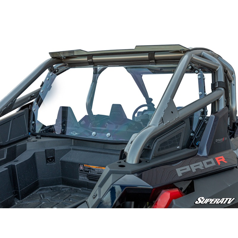 SuperATV Clear Polycarbonate Rear Windshield for Polaris RZR PRO R 4 (2022+)