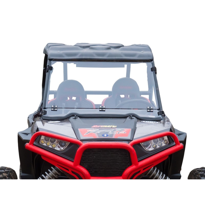 SuperATV Flip / Fold Down Scratch Resistant Windshield for Polaris RZR XP Turbo
