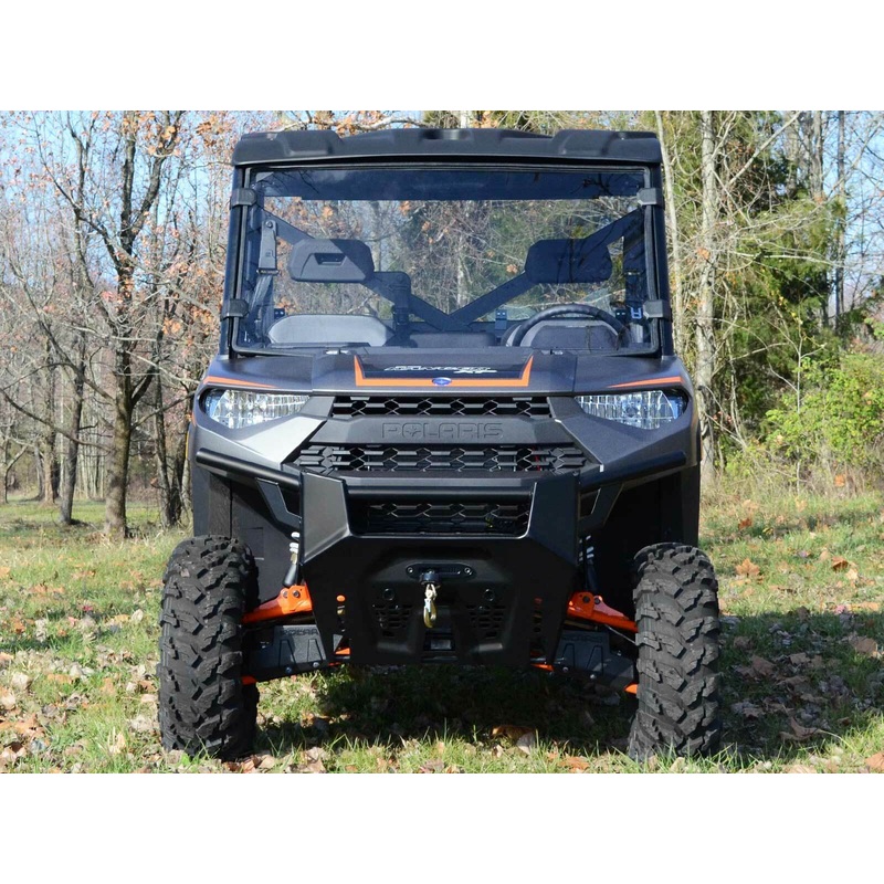 SuperATV Full Windshield for Polaris Ranger 1000 Diesel (2015-2018) - Clear