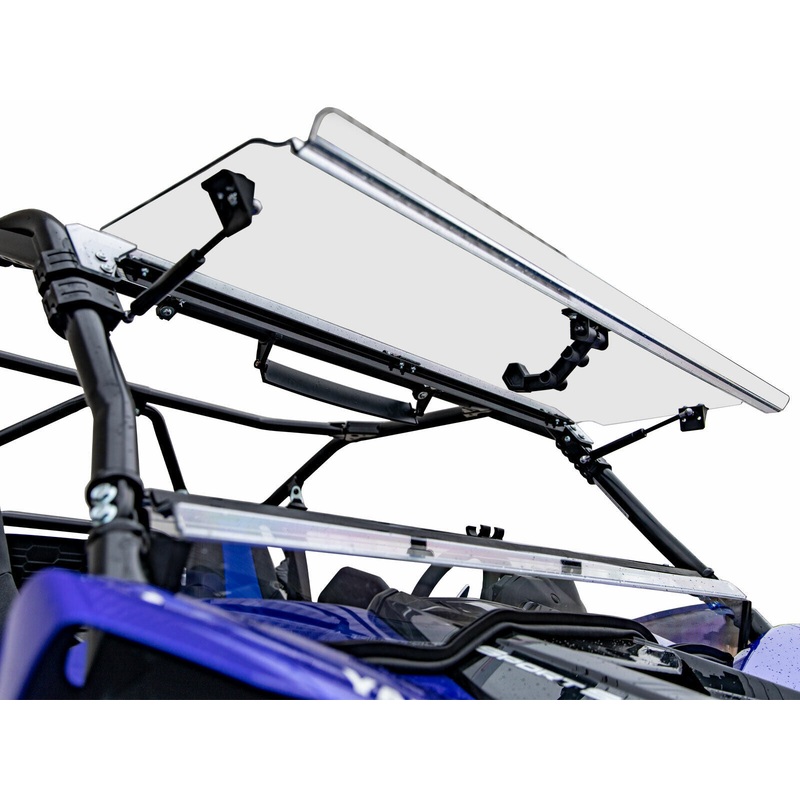 SuperATV Heavy Duty Scratch Resistant Flip Windshield for Yamaha YXZ (2019+)