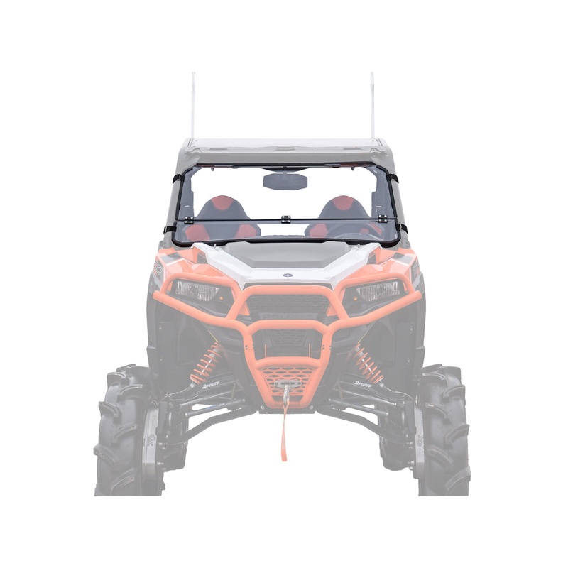 SuperATV Scratch Resistant Flip Down Windshield for Polaris General 1000 (2016+)