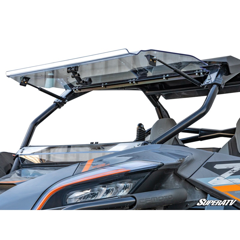 SuperATV Scratch Resistant Flip Windshield for CFMOTO ZForce 950 (2020-2022)