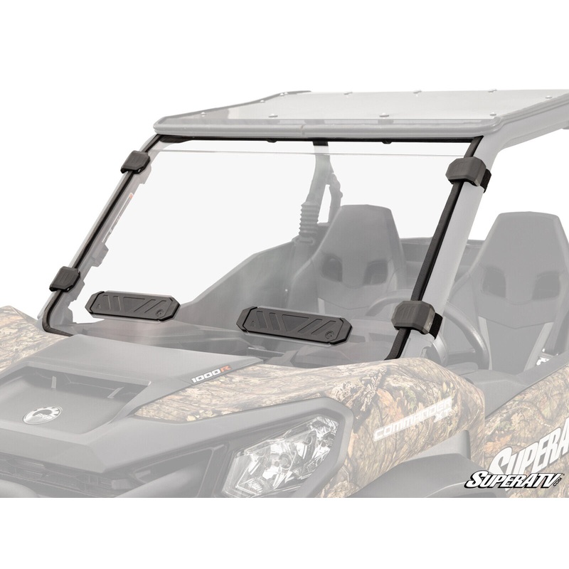 SuperATV Scratch Resistant Vented Windshield for Can-Am Commander 1000 (2021+)