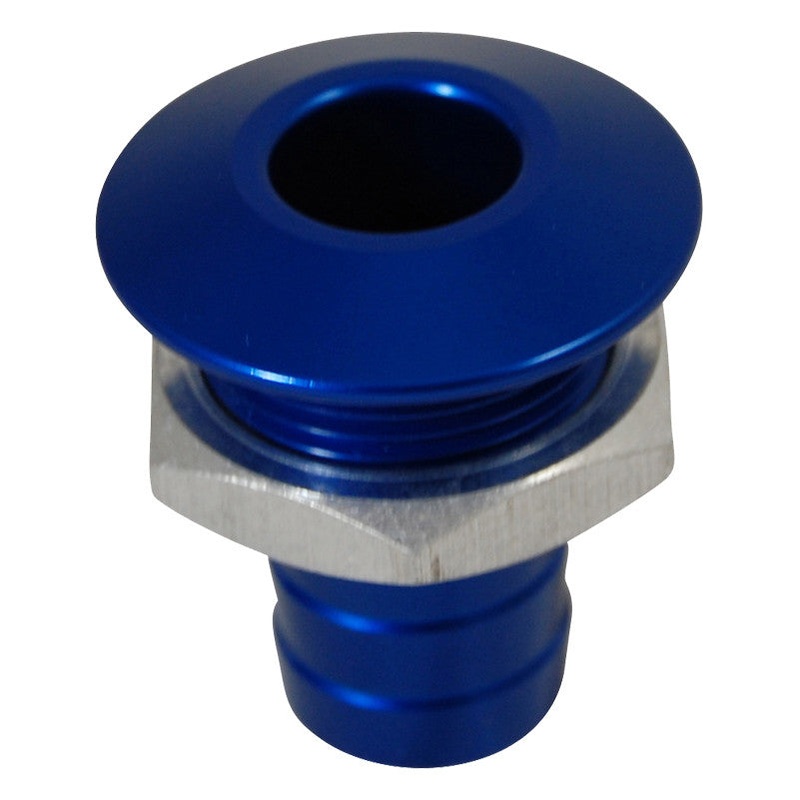 BLOWSION BILLET THRU-HULL WATER FITTING BILGE PUMP OUTLET BLUE 04-03-022