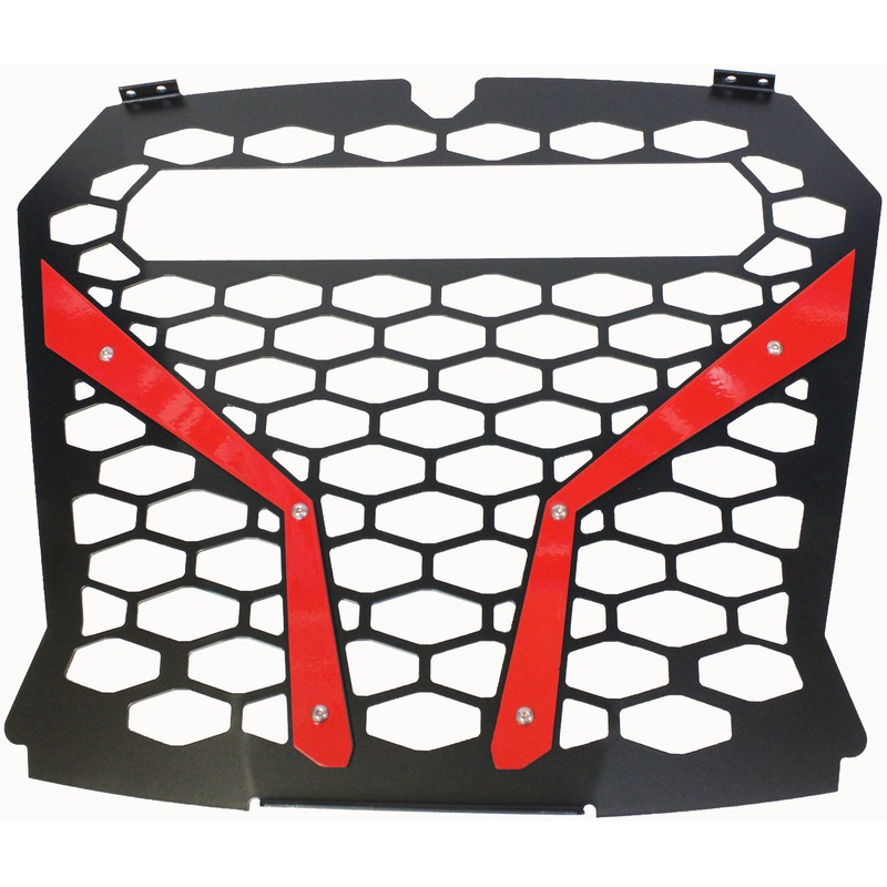 MODQUAD FRONT GRILL RED POL RZR S WITH OUT 10" LIGHT RZR-FGL-XP1KS-RD