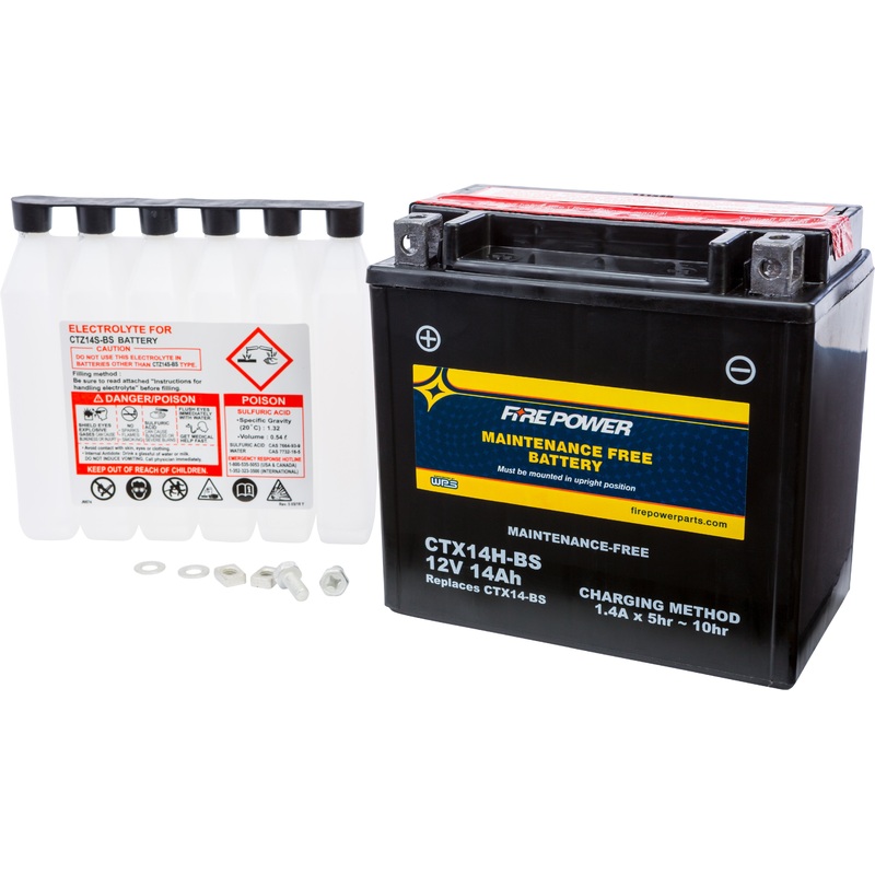 FIRE POWER BATTERY CTX14H-BS MAINTENANCE FREE CTX14H-BS