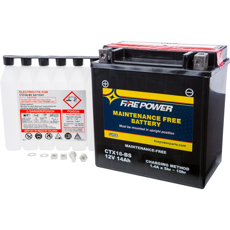 FIRE POWER BATTERY CTX16-BS MAINTENANCE FREE CTX16-BS
