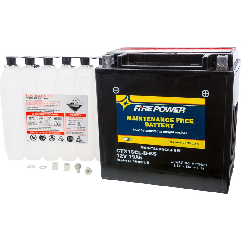 FIRE POWER BATTERY CTX16CLB-BS MAINTENANCE FREE CTX16CL-B-BS