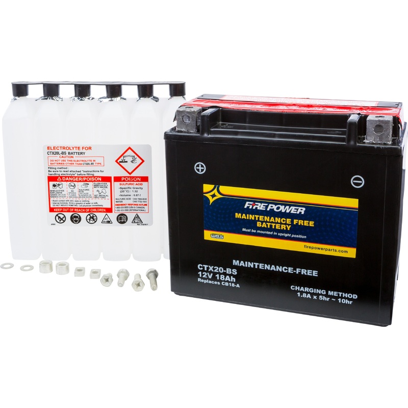 FIRE POWER BATTERY CTX20-BS MAINTENANCE FREE CTX20-BS