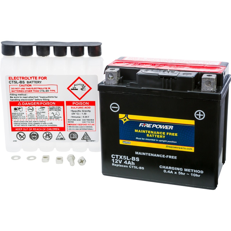 FIRE POWER BATTERY CTX5L-BS MAINTENANCE FREE CTX5L-BS