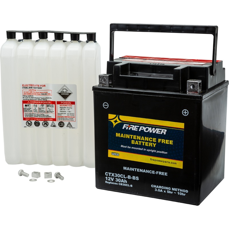 FIRE POWER MAINTENANCE FREE BATTERY CTX30CL-B- CTX30CL-B-BS