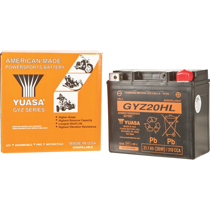 YUASA BATTERY GYZ20HL SEALED FACTORY ACTIVATED YUAM720GH