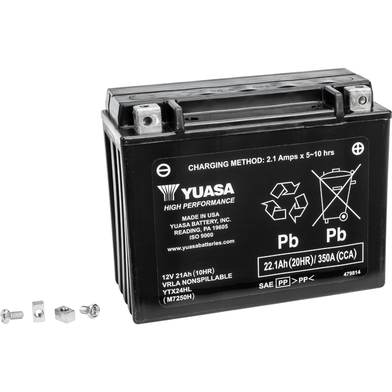 YUASA BATTERY YTX24HL SEALED FACTORY ACTIVATED YUAM7250H