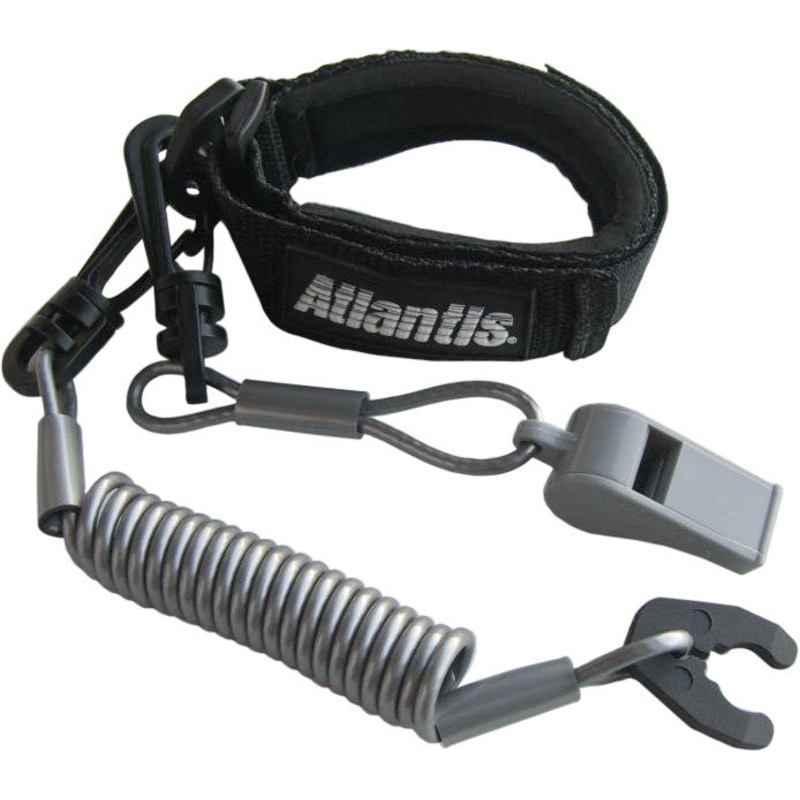 ATLANTIS PRO FLOATING WRIST LANYARD RED W/WHISTLE A2103PFW