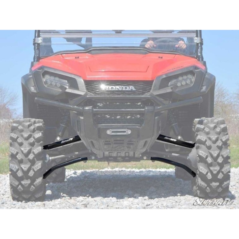 SuperATV 1.5" Forward Offset High Clearance A-Arms for Honda Pioneer 1000 -BLACK