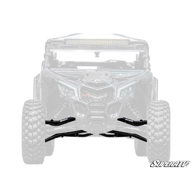 SuperATV High Clearance A-Arms for Can-Am Maverick X3 (64" Body) - Black