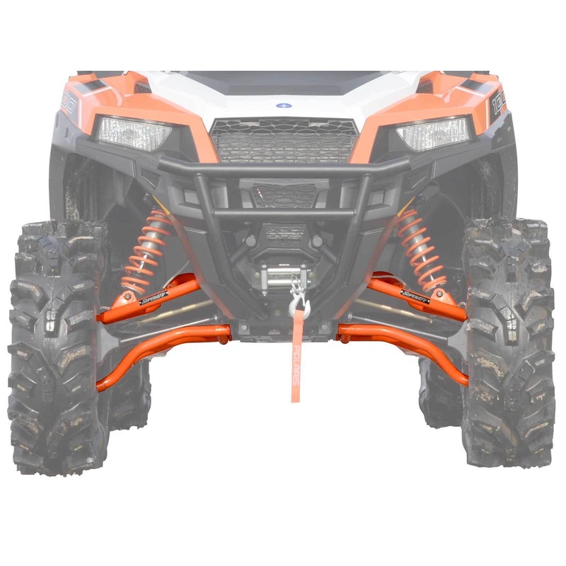SuperATV Polaris General 1000 High Clearance 1.5" Offset A-Arms (2017+) - Orange