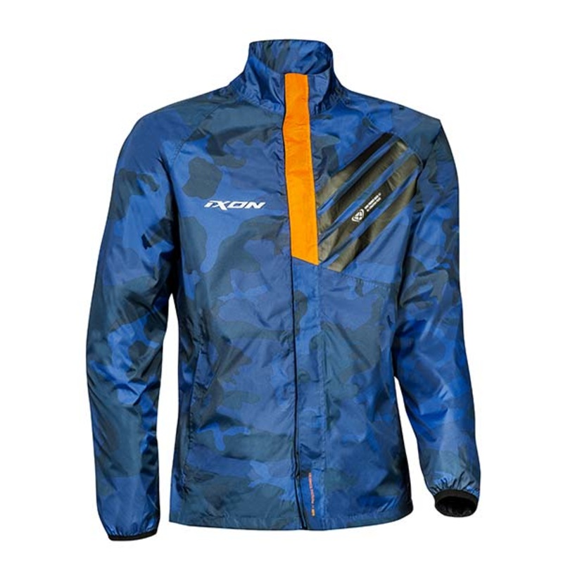 Ixon Stripe Rain Jacket - Camo/Orange