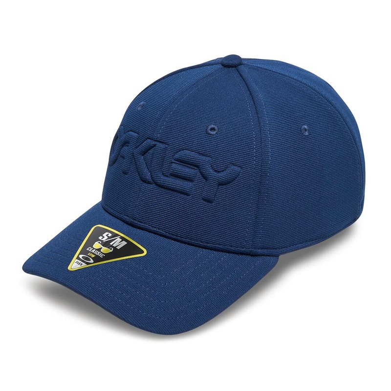 Oakley 6 Panel Stretch Embossed Hat - Navy
