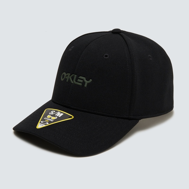 Oakley 6 Panel Stretch Metallic Hat Blackout