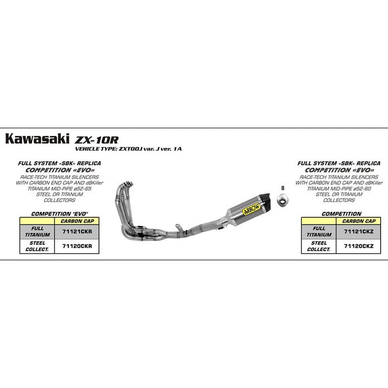 ARROW Link Pipe Stainless for O.E. Cat to #71770  Silencer