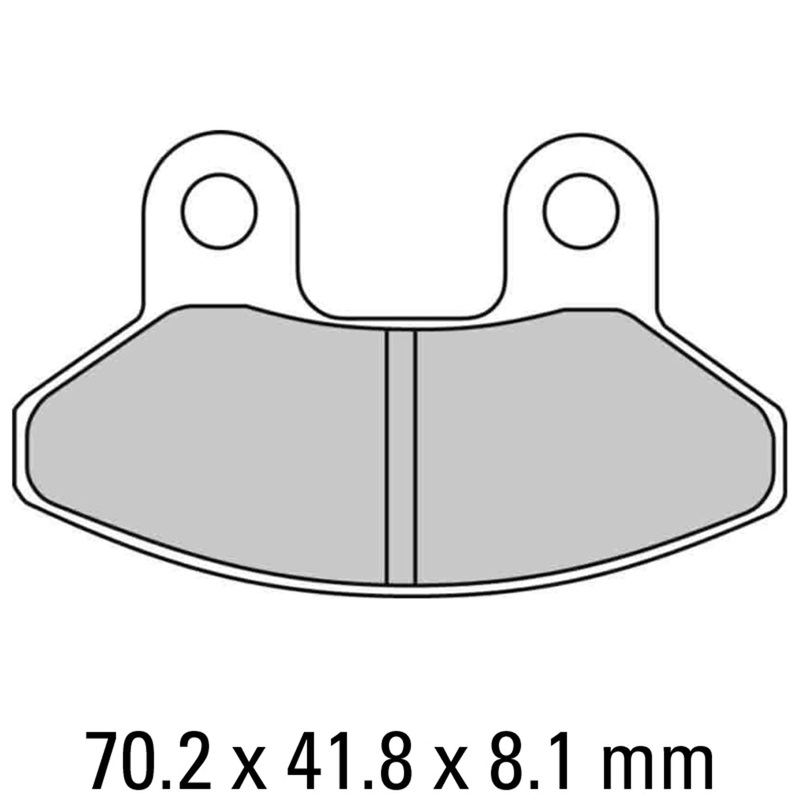FERODO Brake Disc Pad Set - FDB2108 EF ECO Friction Compound - Non Sinter for Road